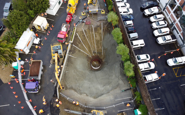 Ōrākei sinkhole and sewer repair